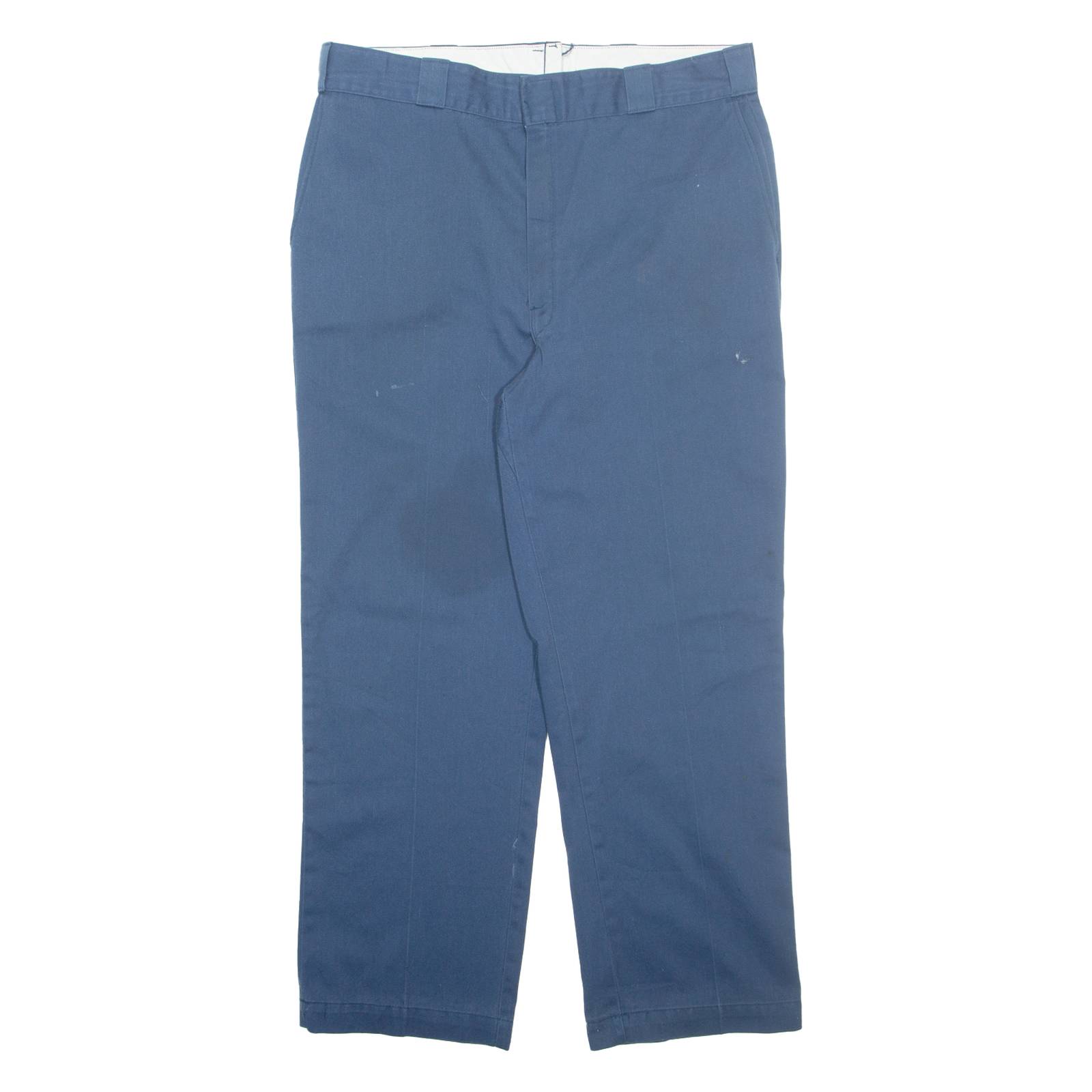 DICKIES Chino Mens Trousers Blue Regular Straight W38 L30