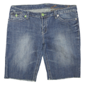 SEVEN Womens Blue Denim Casual Shorts XL W38 Button Closure Mid Length
