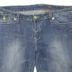 SEVEN Womens Blue Denim Casual Shorts XL W38 Button Closure Mid Length