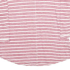 WHITE STUFF Womens Pink & White Striped Basic Long Sleeve Round Neck Top UK 8