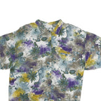 PIERRE FRANCLE Womens White Green Purple Yellow Abstract Print Shirt M