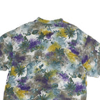 PIERRE FRANCLE Womens White Green Purple Yellow Abstract Print Shirt M
