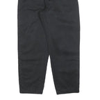 TEDDY'S Womens Cotton Blend Black Relaxed Tapered Trousers W26 L25