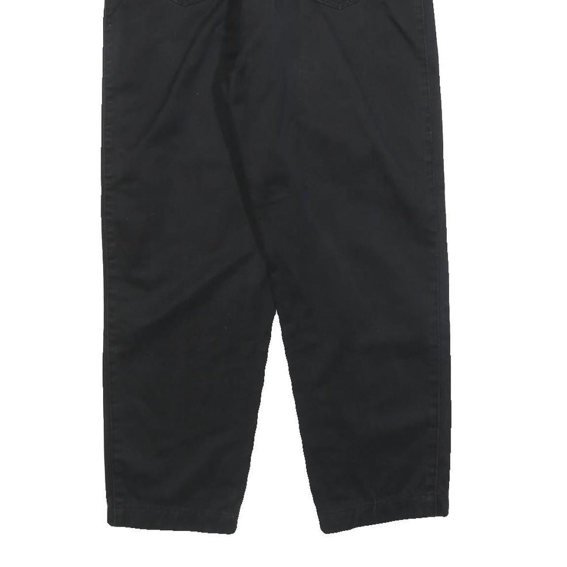 TEDDY'S Womens Cotton Blend Black Relaxed Tapered Trousers W26 L25