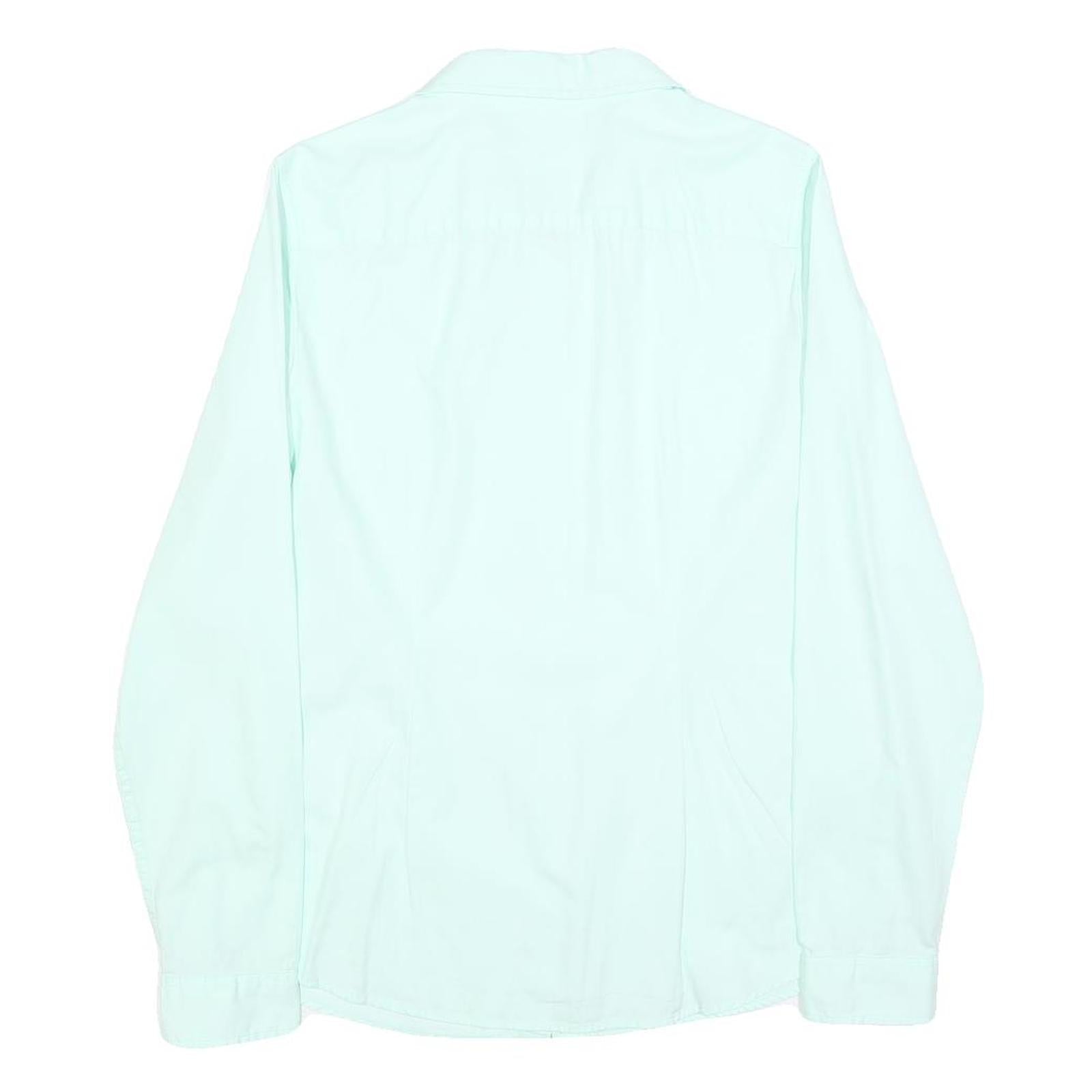 TOMMY HILFIGER Womens Mint Green Shirt M Button Front Chest Pocket Classic