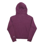 CHAMPION Womens Maroon Cotton Blend Hoodie S Classic Logo Sweatshirt