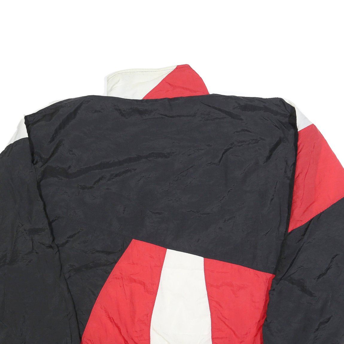 PUMA Mens Black & Red White Colourblock Zip Jacket L Polyester Sporty Casual