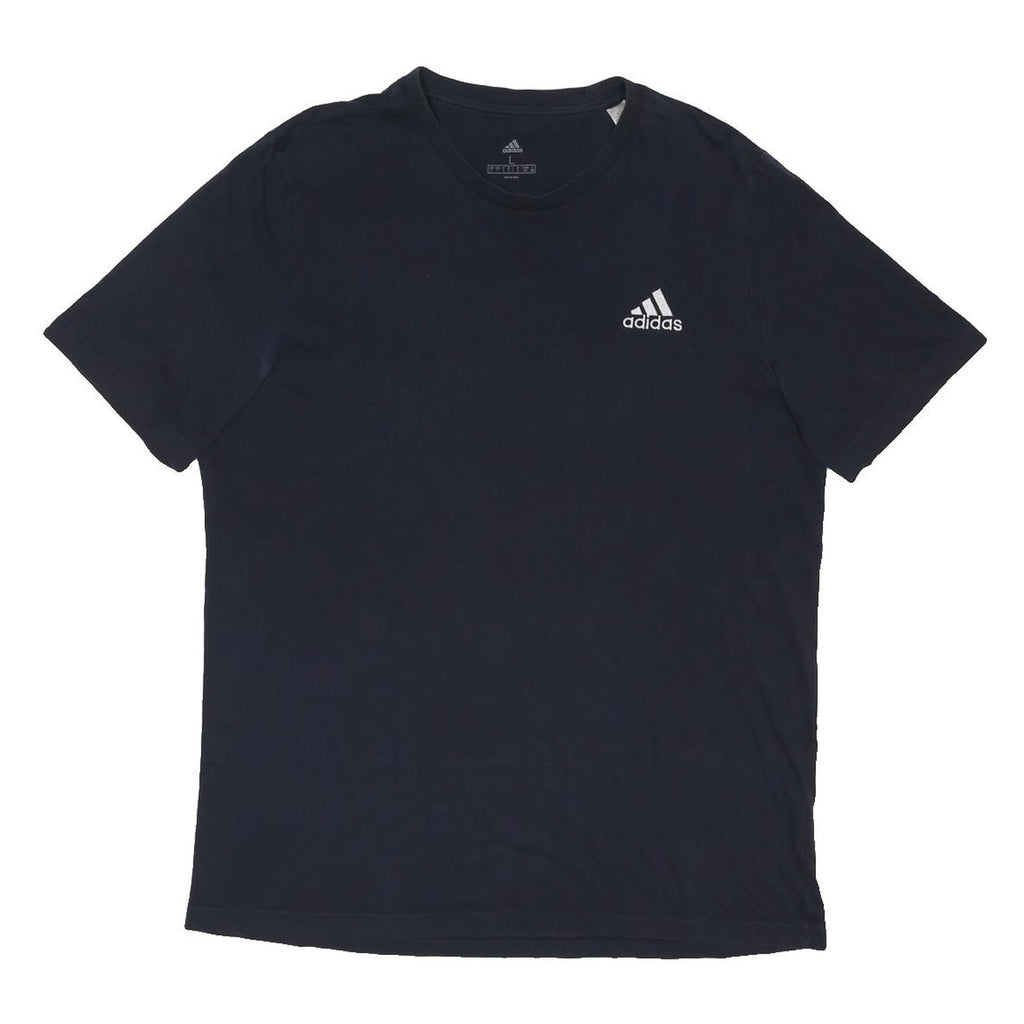 ADIDAS Mens Black T-Shirt XL Short Sleeve Crew Neck Cotton Blend Casual