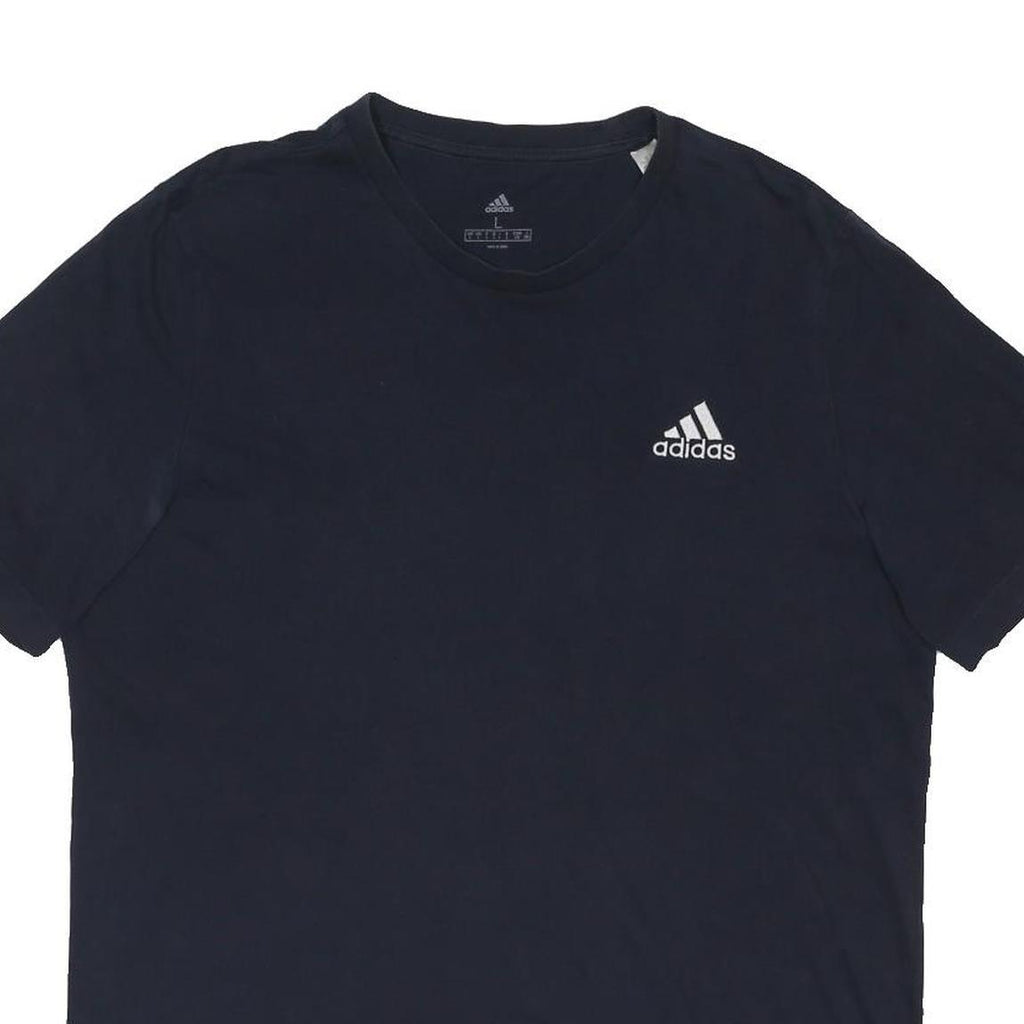 ADIDAS Mens Black T-Shirt XL Short Sleeve Crew Neck Cotton Blend Casual