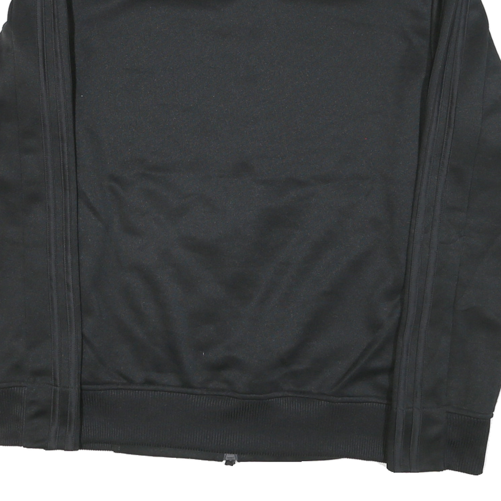 ADIDAS Mens Black Zip Jacket S Polyester Blend Plain Sports Casual Gym