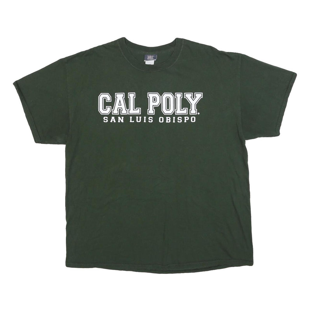 MV SPORT Mens Green Cal Poly San Luis Obispo Graphic T-Shirt XL Short Sleeve