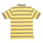 KAPPA Mens Yellow & Green Striped Short Sleeve Polo Shirt M Cotton Casual