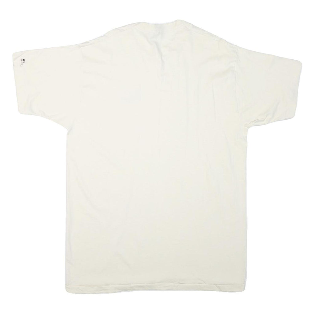 Mens White Festival Italiano Graphic T-Shirt XL Short Sleeve Crew Neck Cotton