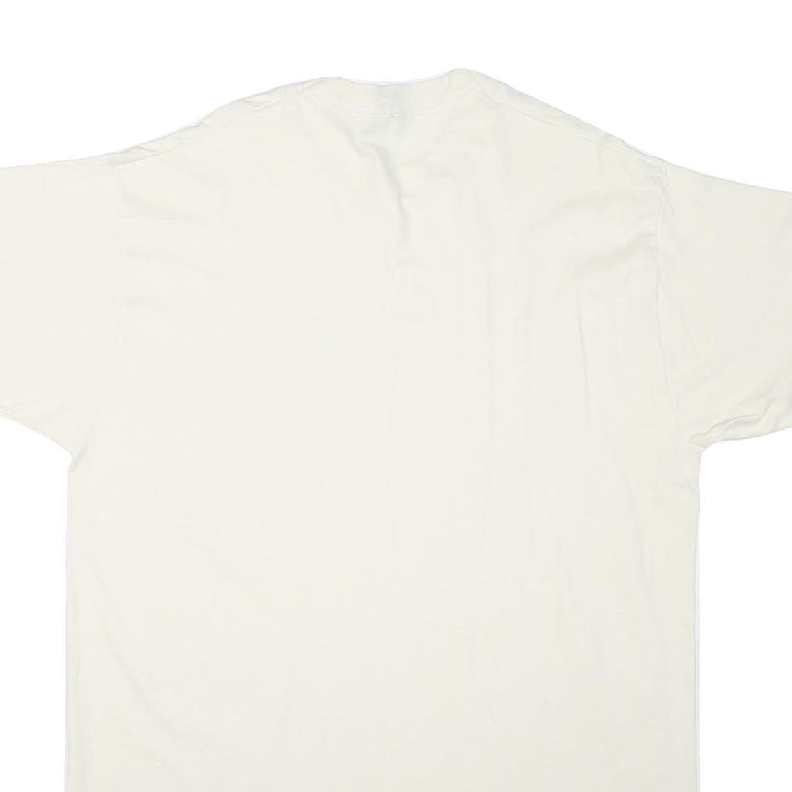 Mens White Festival Italiano Graphic T-Shirt XL Short Sleeve Crew Neck Cotton