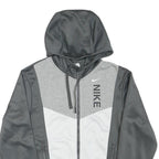 NIKE Mens Grey & Light Grey Full Zip Hoodie XS Polyester Blend Sportswear