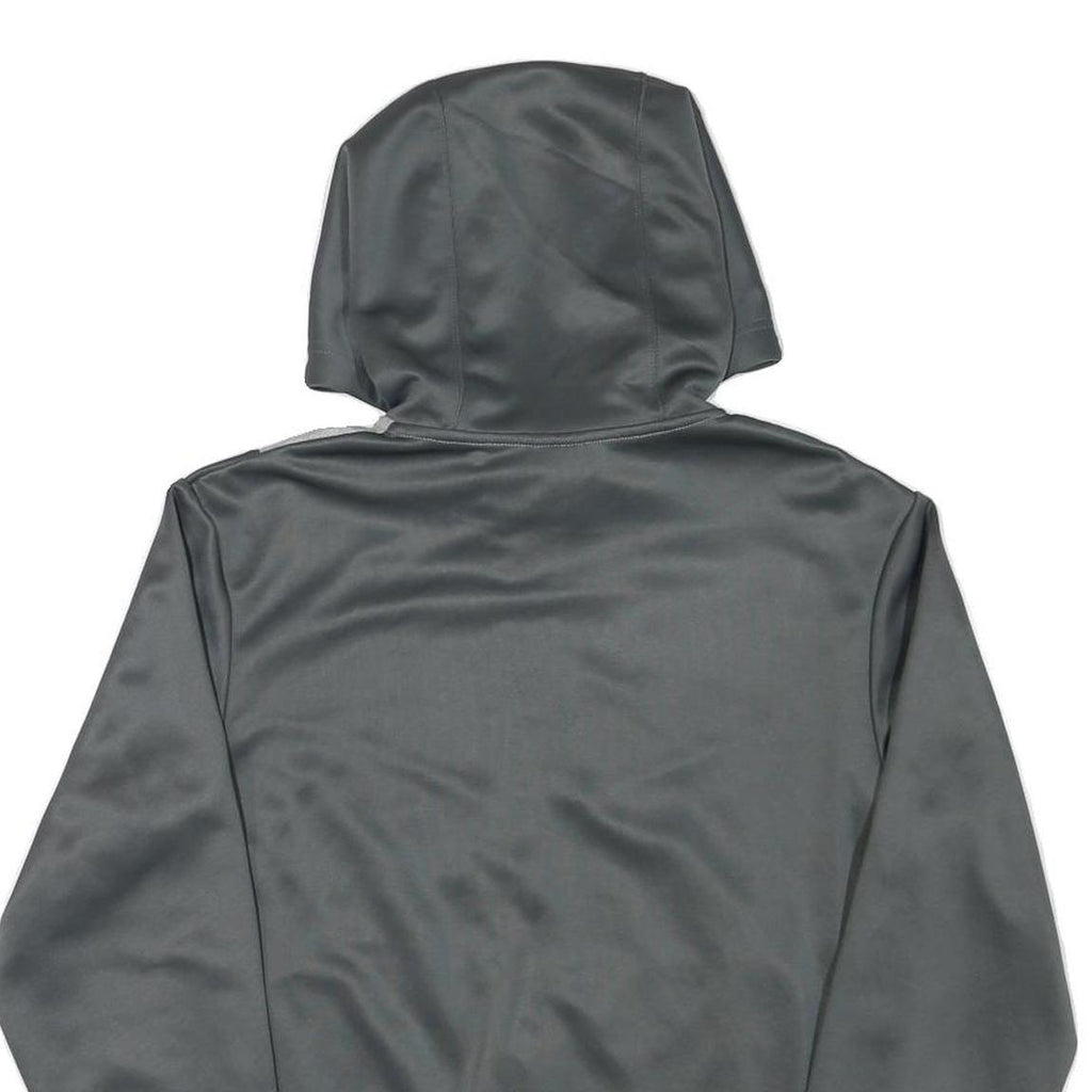 NIKE Mens Grey & Light Grey Full Zip Hoodie XS Polyester Blend Sportswear