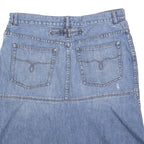 LAUREN RALPH LAUREN Womens Blue Denim Flare Knee Length Cotton Skirt L Stylish