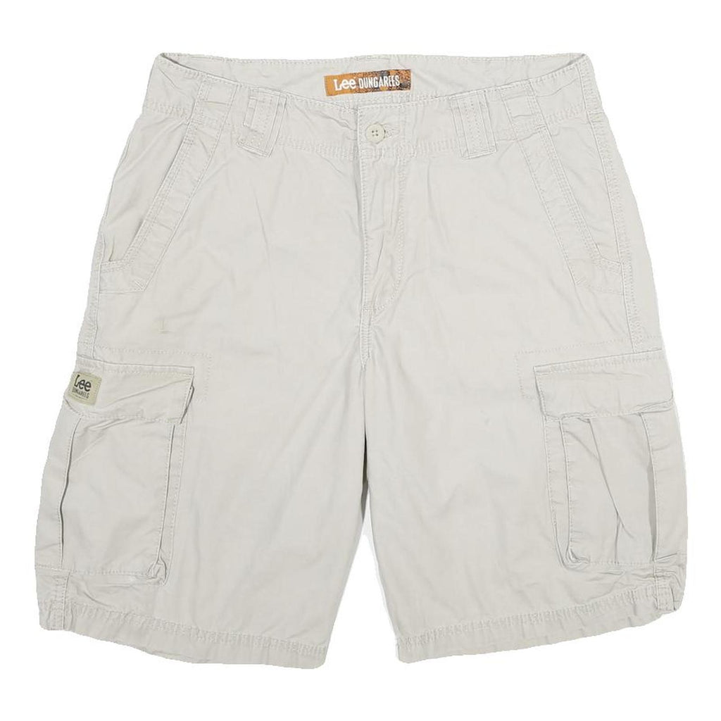 LEE Mens Shorts Beige Casual Cotton Cargo M W31 Pockets Comfortable Summer