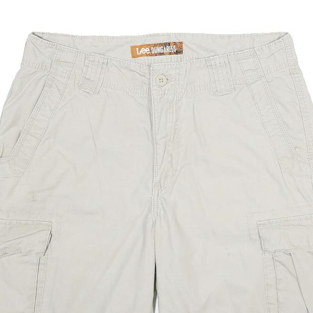 LEE Mens Shorts Beige Casual Cotton Cargo M W31 Pockets Comfortable Summer