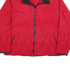 WOOLRICH Mens Red Black Zip Jacket XL Fleece Classic Comfortable Warm Outerwear