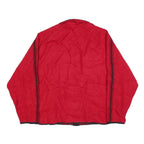 WOOLRICH Mens Red Black Zip Jacket XL Fleece Classic Comfortable Warm Outerwear