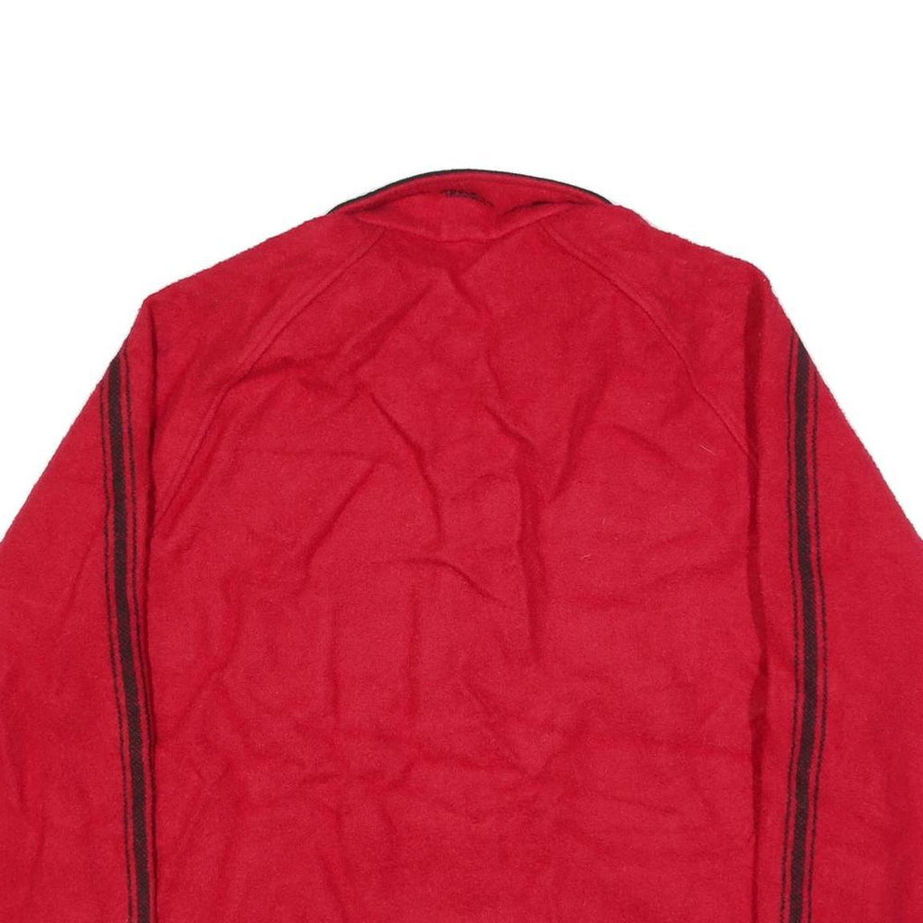 WOOLRICH Mens Red Black Zip Jacket XL Fleece Classic Comfortable Warm Outerwear