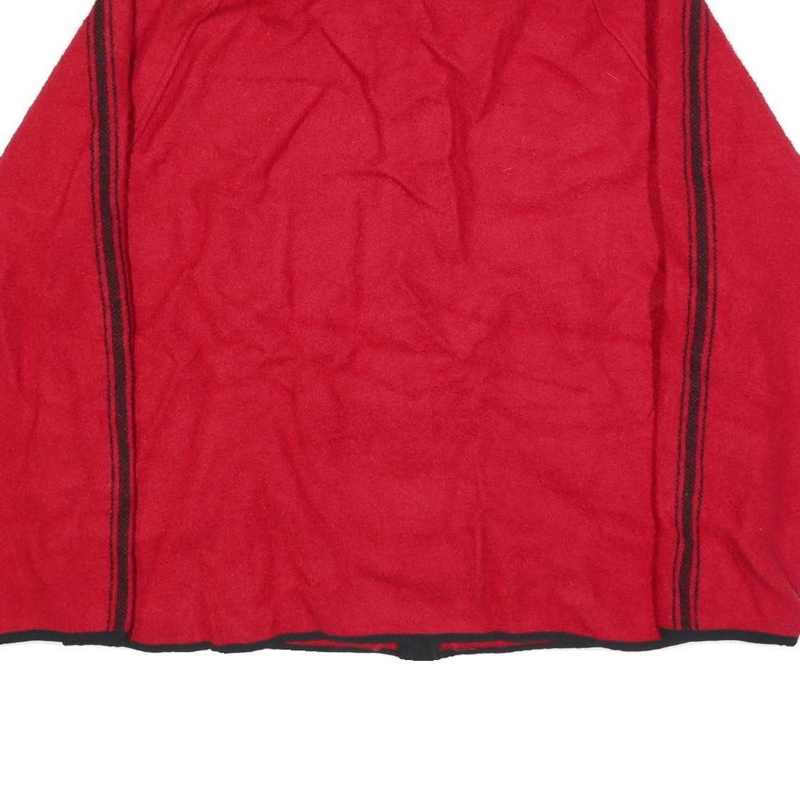 WOOLRICH Mens Red Black Zip Jacket XL Fleece Classic Comfortable Warm Outerwear