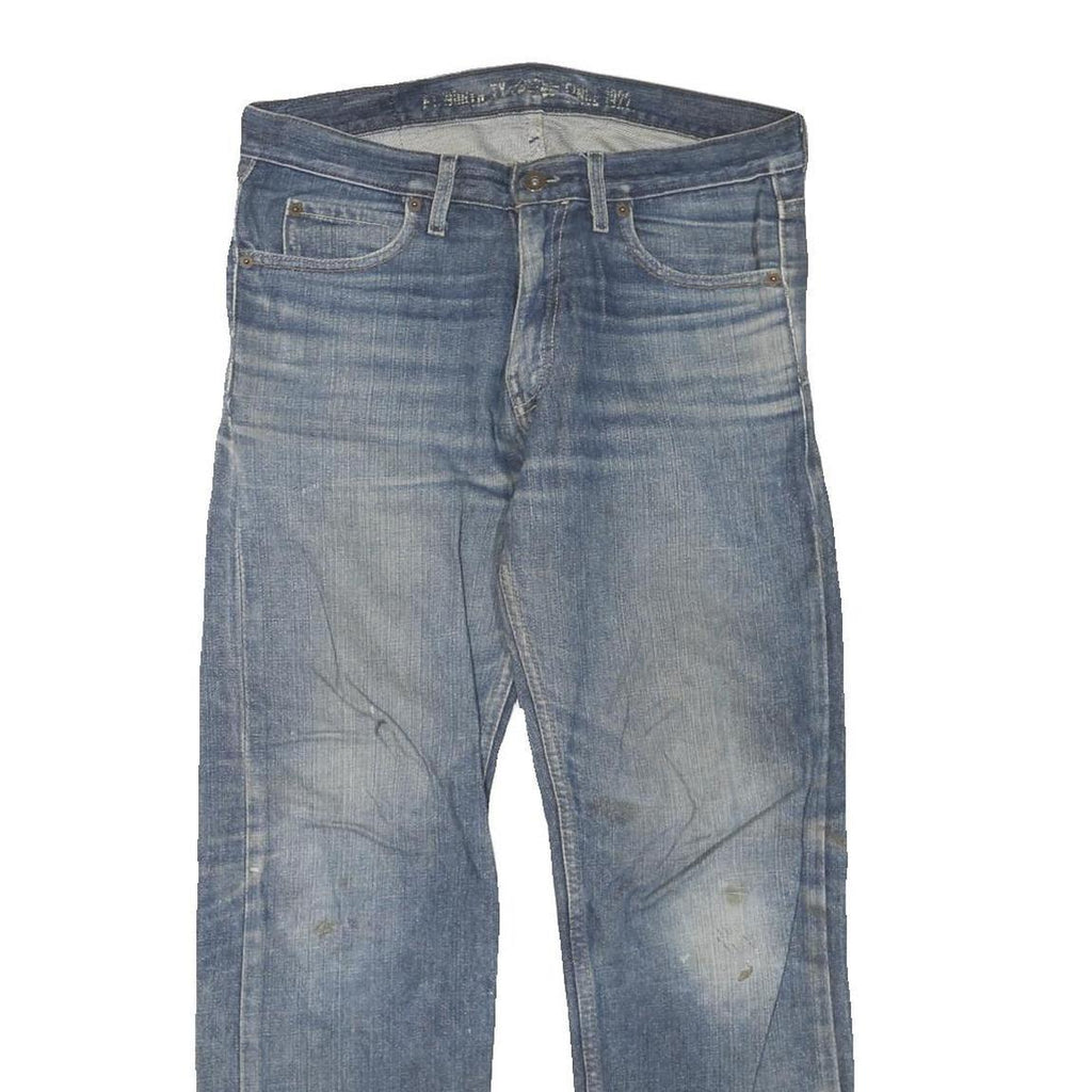DICKIES Mens Blue Regular Fit Straight Leg Denim W34 L30 Workwear Jeans Zip