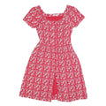CATH KIDSTON Womens Red Cherry Print Day Dress Cotton Blend Short Sleeve XS