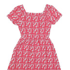 CATH KIDSTON Womens Red Cherry Print Day Dress Cotton Blend Short Sleeve XS