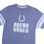 MAJESTIC Mens Blue Colts Graphic T-Shirt L Short Sleeve Crew Neck Sports