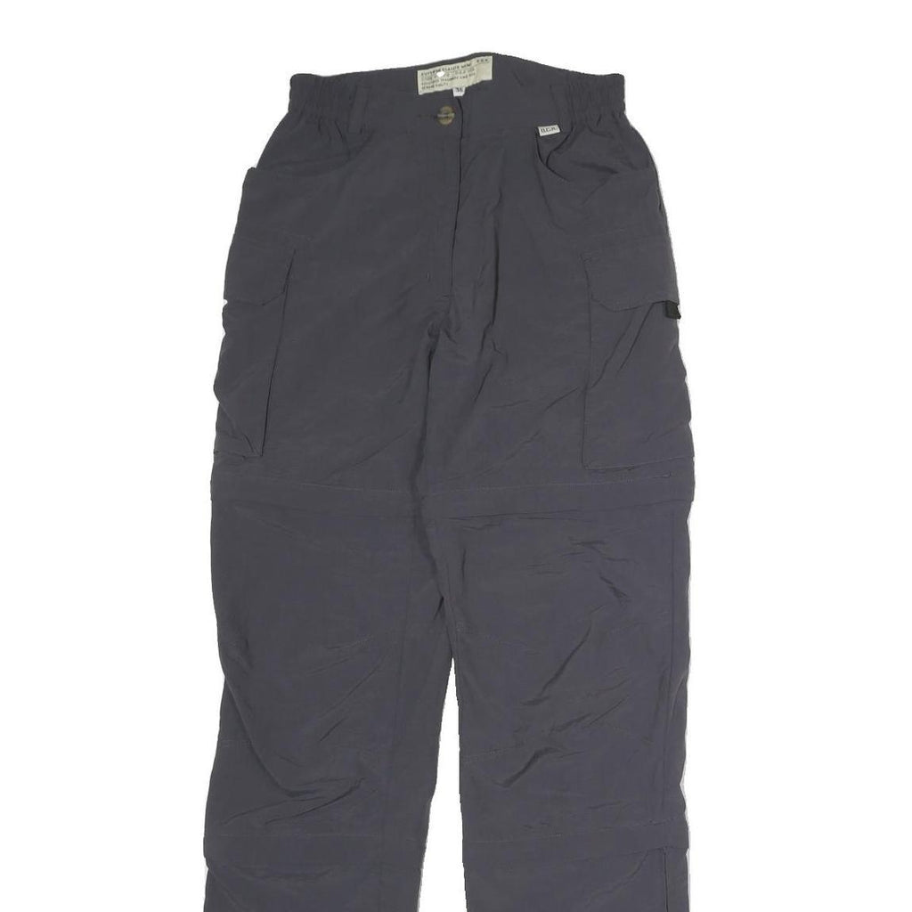 O.C.K Womens Polyester Grey Regular Zip Trousers W26 L32 Practical Comfortable