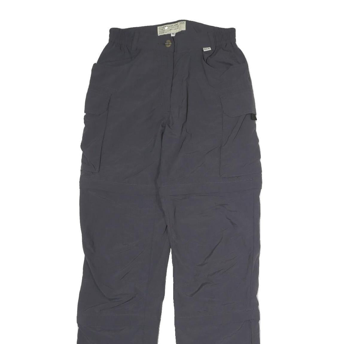 O.C.K Womens Polyester Grey Regular Zip Trousers W26 L32 Practical Comfortable