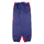 DELAVAY Belted Insulated Mens Trousers Blue Loose Tapered W34 L32