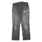 DICKIES Mens Cotton Blend Black Regular Straight Trousers W34 L32 Workwear