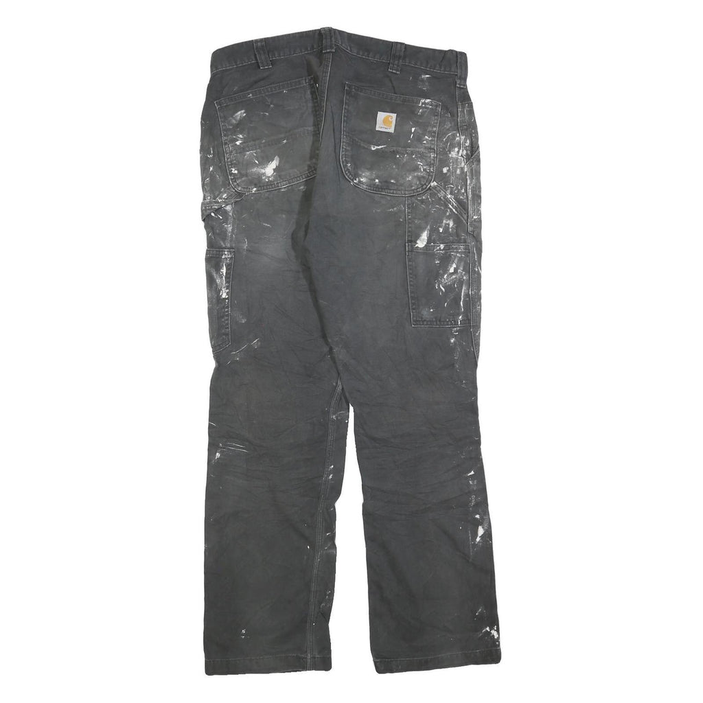 DICKIES Mens Cotton Blend Black Regular Straight Trousers W34 L32 Workwear