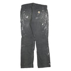 DICKIES Mens Cotton Blend Black Regular Straight Trousers W34 L32 Workwear