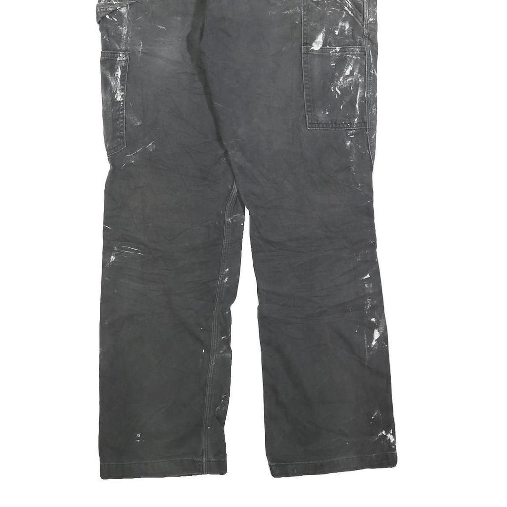 DICKIES Mens Cotton Blend Black Regular Straight Trousers W34 L32 Workwear