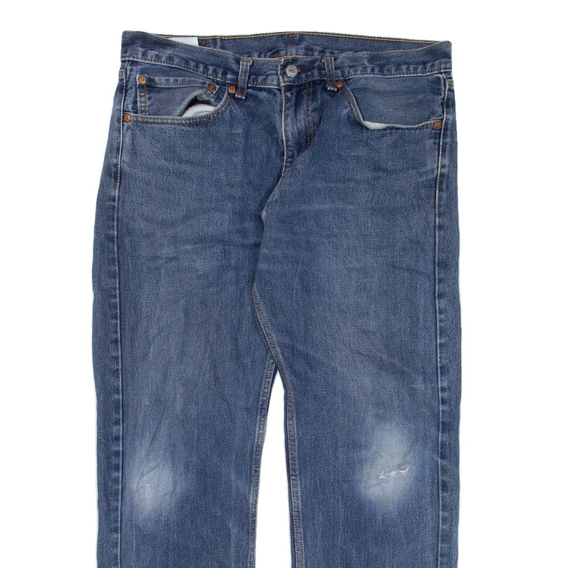 LEVI'S 505 Jeans Mens Blue Regular Straight W34 L30