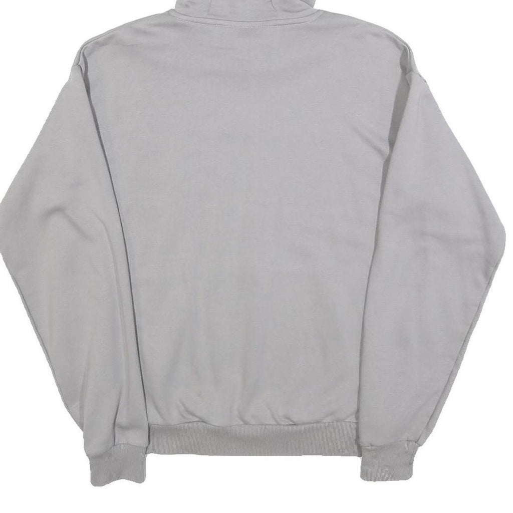 FILA Mens Grey Logo Pullover Hoodie S Cotton Blend Casual Sportswear