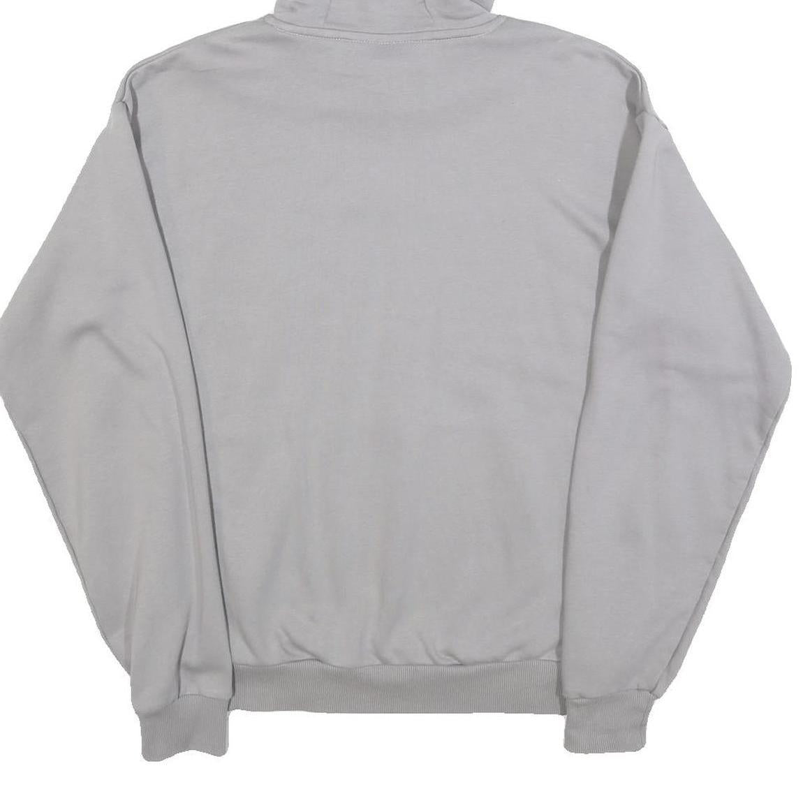 FILA Mens Grey Logo Pullover Hoodie S Cotton Blend Casual Sportswear