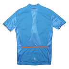 LÖFFLER Mens Blue Polyester Sports T-Shirt S Short Sleeve Quarter Zip Cycling