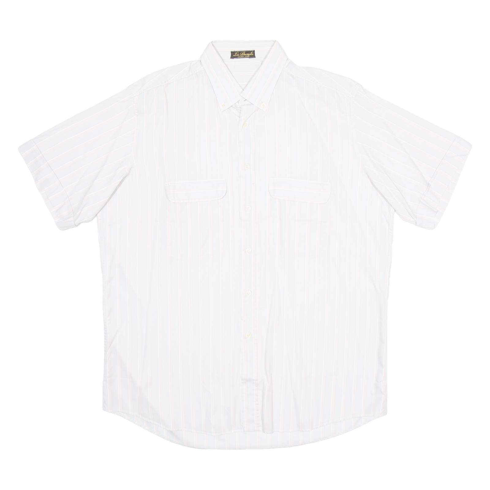 LA BUSSOLA Mens Shirt Pink Striped L