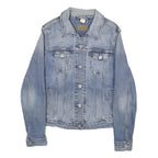 LEVI'S Womens Blue Denim Jacket L Cotton Button Plain Classic Casual Outerwear