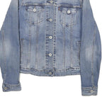 LEVI'S Womens Blue Denim Jacket L Cotton Button Plain Classic Casual Outerwear