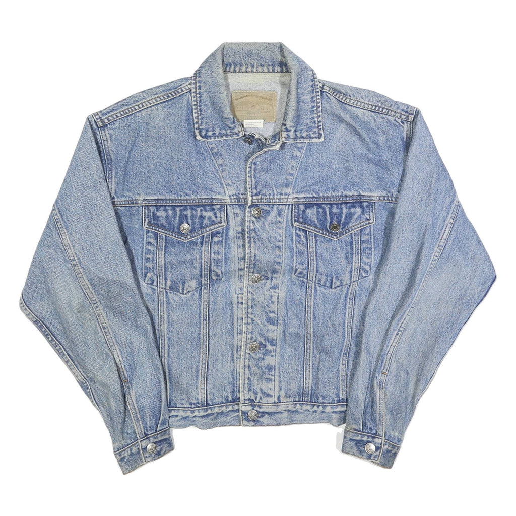 GAP Mens Blue Denim Button Cotton Jacket S Classic Casual Lightweight