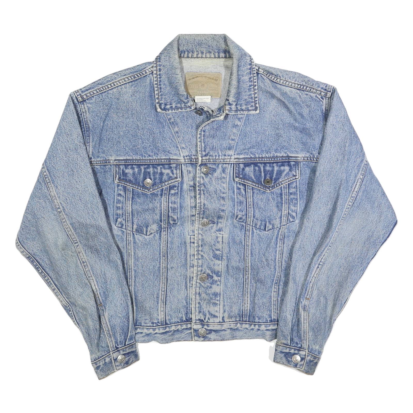 GAP Mens Blue Denim Button Cotton Jacket S Classic Casual Lightweight