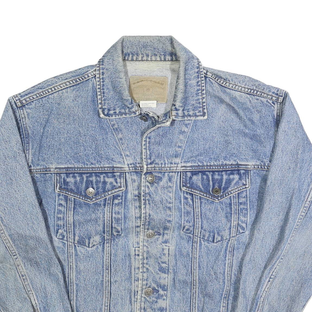 GAP Mens Blue Denim Button Cotton Jacket S Classic Casual Lightweight