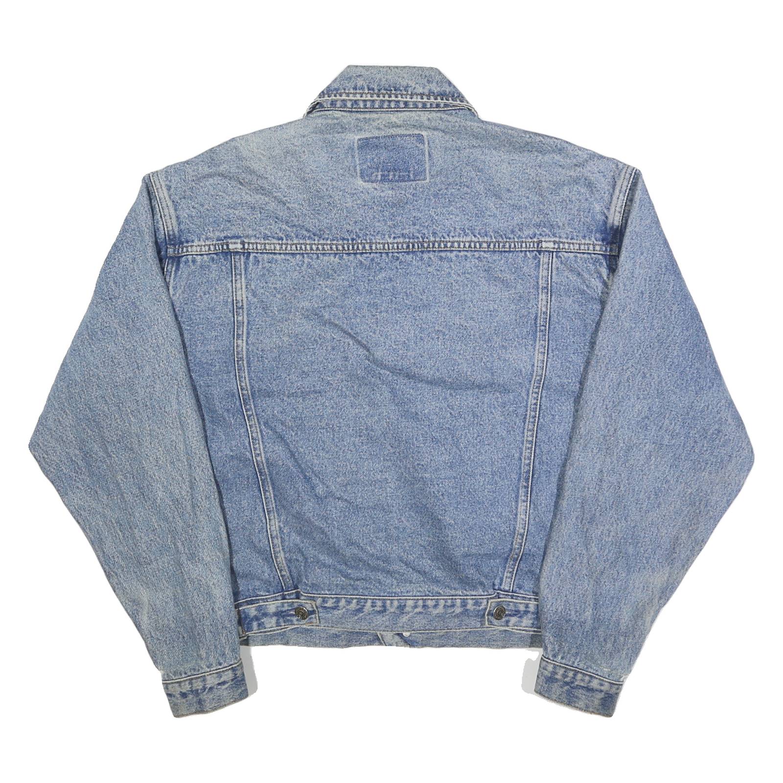 GAP Mens Blue Denim Button Cotton Jacket S Classic Casual Lightweight