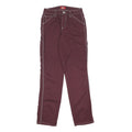 DICKIES Womens Regular Maroon Straight Denim W24 L30 Carpenter Workwear Zip